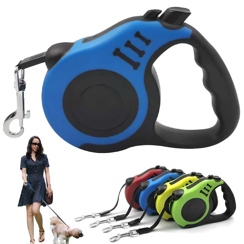 FlexiWalk™ 5M Pet Leash | Strong Adjustable Dog & Cat Walking Strap