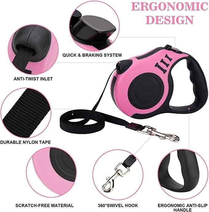 FlexiWalk™ 5M Pet Leash | Strong Adjustable Dog & Cat Walking Strap