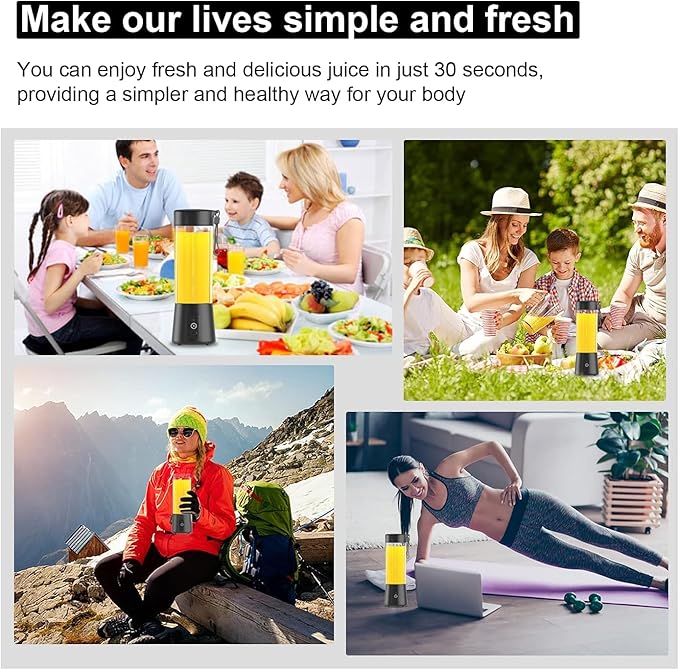 Portable Electric Juicer Blender | USB Rechargeable Smoothie Maker Bottle