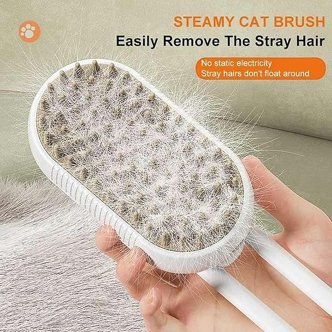 SteamGlow™ Pet Steam Brush | 3-in-1 Grooming & Hair Removal Brush for Dogs & Cats