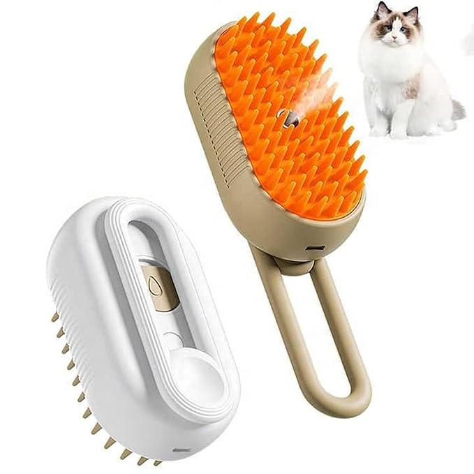 SteamGlow™ Pet Steam Brush | 3-in-1 Grooming & Hair Removal Brush for Dogs & Cats