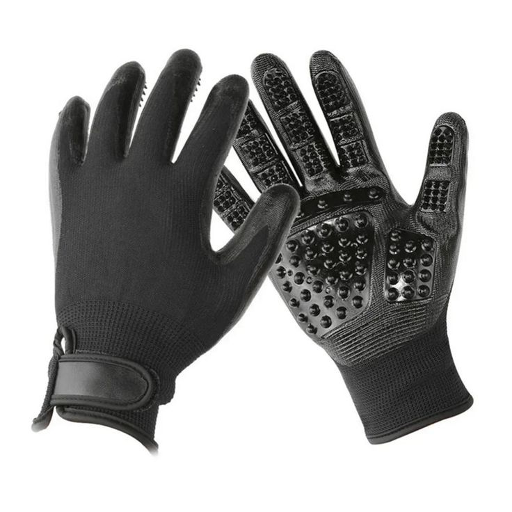 🐾 Silicone Grooming Glove for Pets | Soft Hair Remover Massage Glove ✨