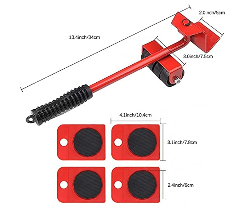 🛠️ Furniture Lifter & Mover Tool Set | Heavy Duty Moving Roller Pads 💪  Product Description