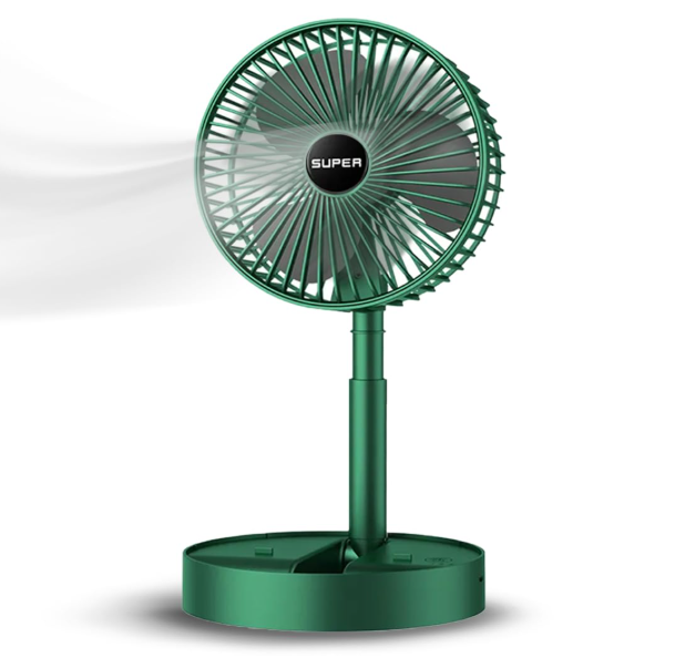 High Speed Rechargeable Table Fan | 2100 RPM Portable Noiseless Desk Fan with 3 Speed Airflow & 1800mAh Battery 💨