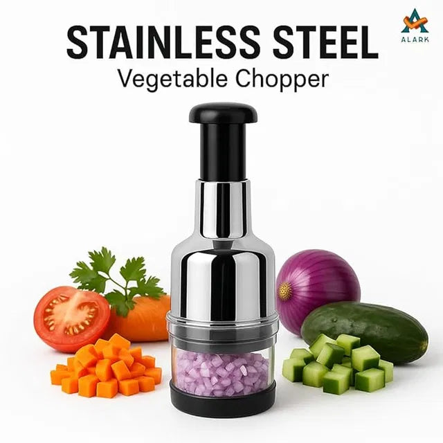 Manual Food Chopper with Stainless Steel Blades | Vegetable Slicer