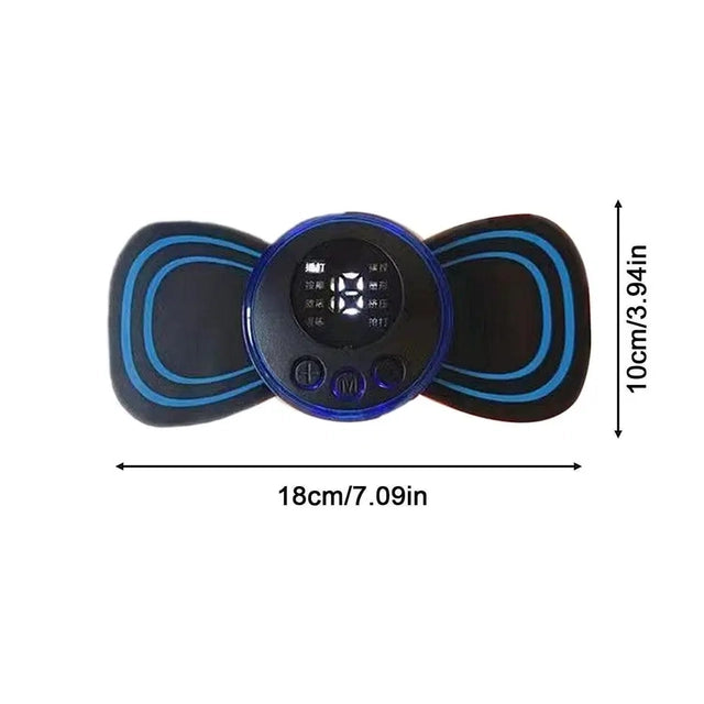 Mini Rechargeable Electric Massager – 8 Massage Modes & 19 Strength Levels | Portable Body Pain Relief Machine for Shoulder, Back, Arms & Legs