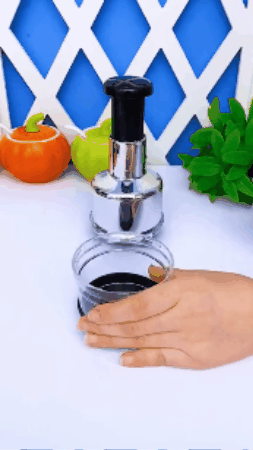 Manual Food Chopper with Stainless Steel Blades | Vegetable Slicer